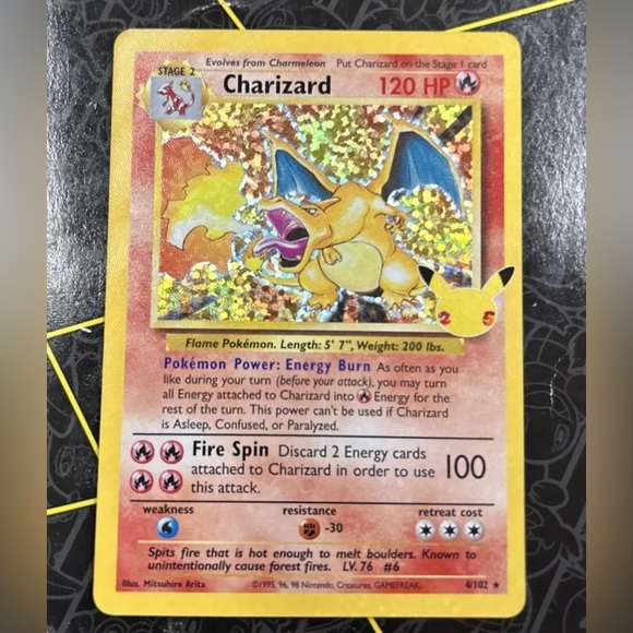 Pokemon Other - Auth Pokémon TCG Charizard Celebrations: Classic Collection 4/102 Holo Holo Rare